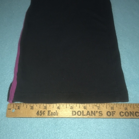 WOMAN WITHIN stretch cotton side stripe boot cut pants black magenta size M - Picture 10 of 11